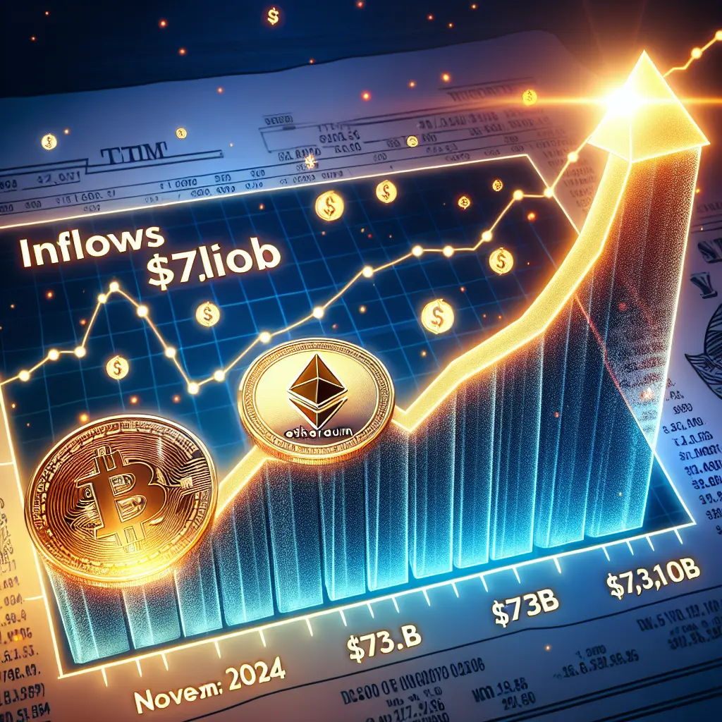 Representation of Bitcoin and Ethereum ETFs Experience Record $7.6B Inflows in November 2024