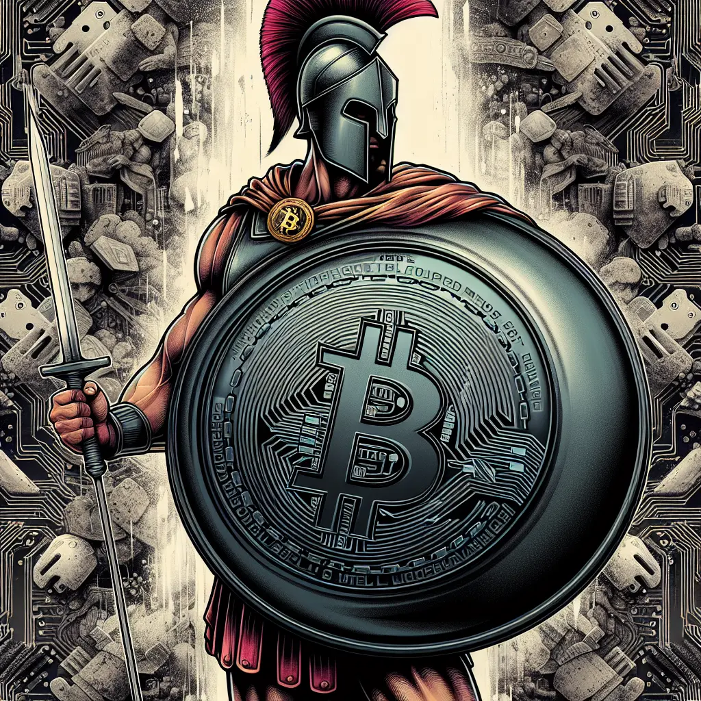 Representation of Matte Black Bitcoin Spartan: A Fusion of Strength and Modernity