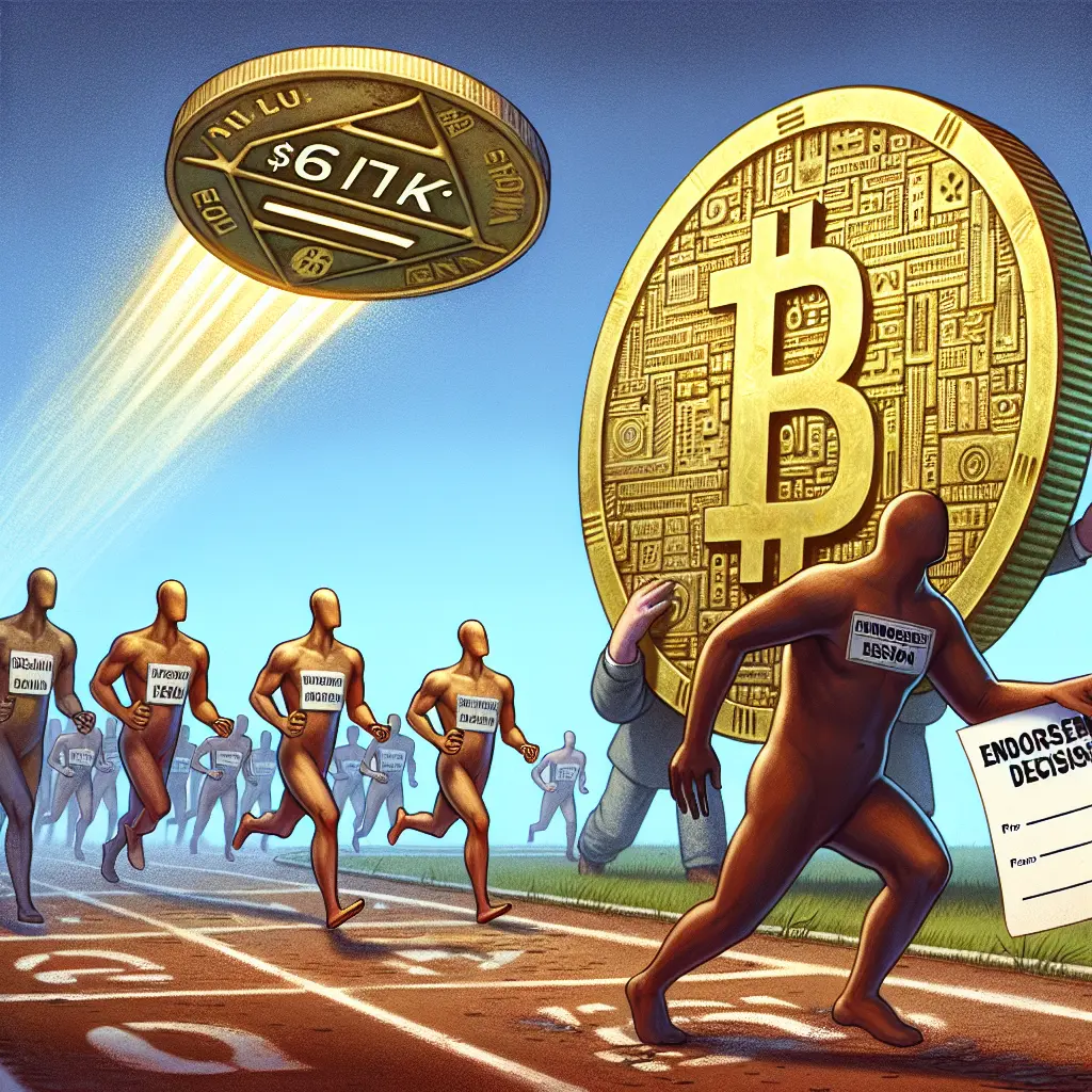 Representation of RFK Jr. May Endorse Trump; Bitcoin Exceeds $61K